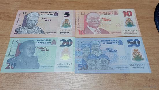 5,10,20,50 найра 2024-25 года Нигерии 3 номера банкнот могут отличаться!