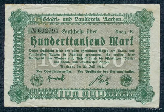 Германия, 100.000 марок 1923 год.