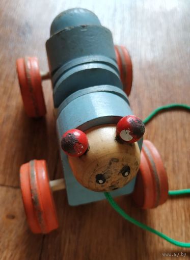 Игрушка-каталка деревянная СССР