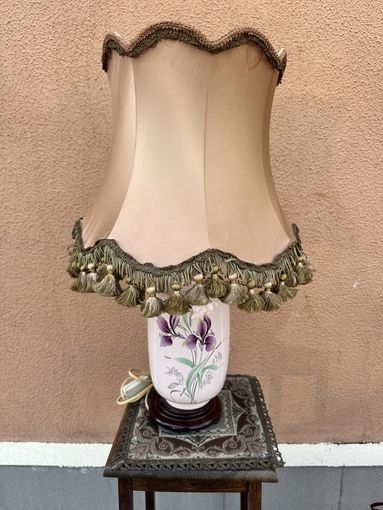 Очень большая настольная лампа, Франция, фарфор, дерево, много лотов с рубля