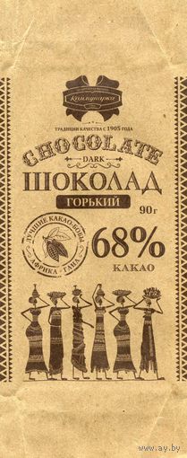Упаковка от шоколада Спартак горький 68% 2021