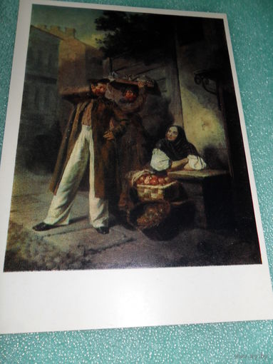 Открытка Песков М.И. (1834-1864). Кавалер. 1861. Пензенская областная картинная галерея имени К.А. Савицкого