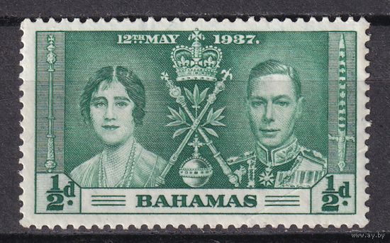 19.BrKS. Великобритания. Колонии.  Багамские острова. Коронация Георга VI и Елизаветы. 1937 г. 1/2P.  Mi.#100.
