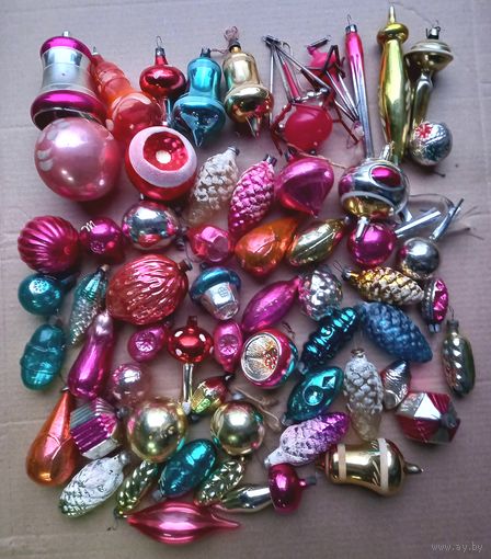 Елочные игрушки СССР всего 60 штук