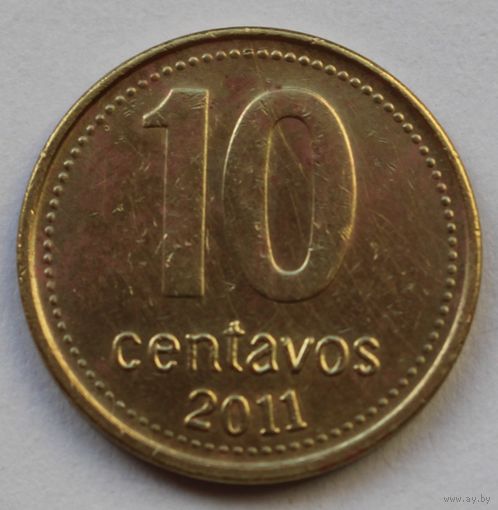 Аргентина 10 сентаво, 2011 г. Магнитная.