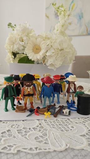 Винтажные игрушки Playmobil, 1974 год, 15 шт плюс аксессуары
