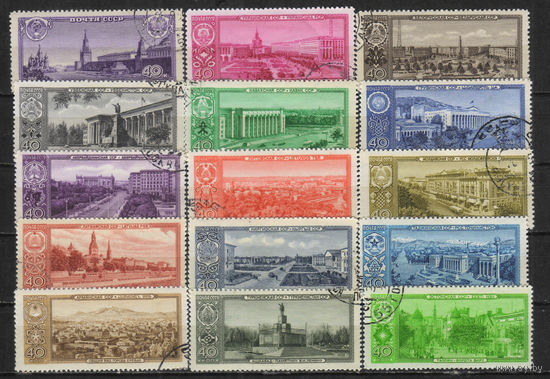 СССР 1958 Столицы союзных советских республик Полная #2142-56