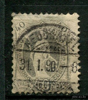 Швейцария - 1882/1904 - Гельвеция 40С - [Mi.61A] - 1 марка.  (Лот 80BY)