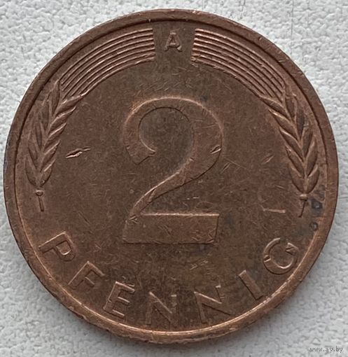 Германия 2 пфеннига 1991 г. A
