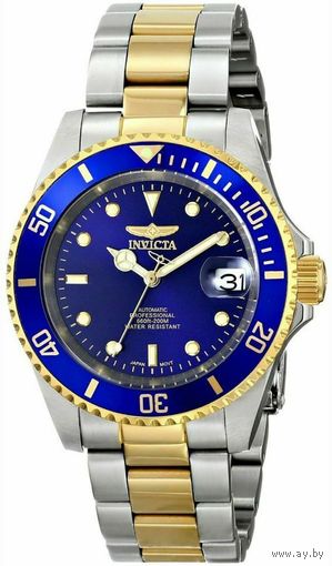 Часы Invicta Mako Pro Diver новые с автоподзаводом и жёлтым ротором. Механика. Водостойкость 200 м по ISO 22810.