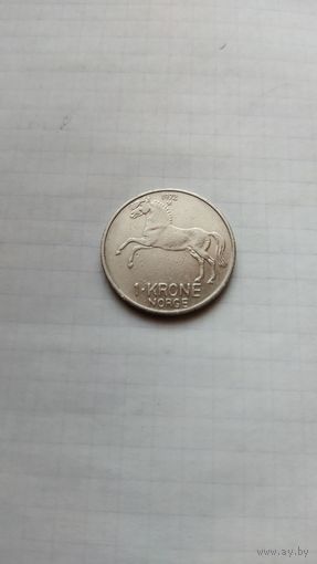 1 крона 1972 г. Норвегия.