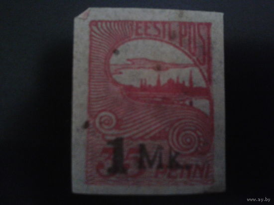 Эстония 1920 Ревель надпечатка 1 Мк