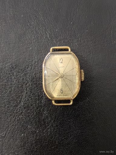 Часы Луч позолоченные