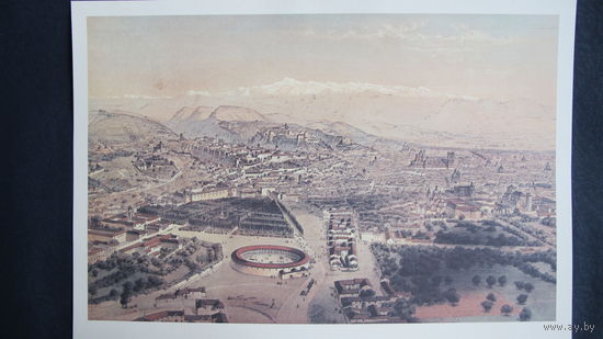 5 высококачественных репродукций (размер 29 х 40 см) картин XVIII-XIX веков с видами Гранады и окрестностей