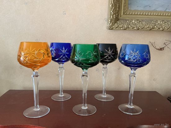 Бокалы для вина Nachtmann Цветной хрусталь Германия 5 шт Цена за 5 шт