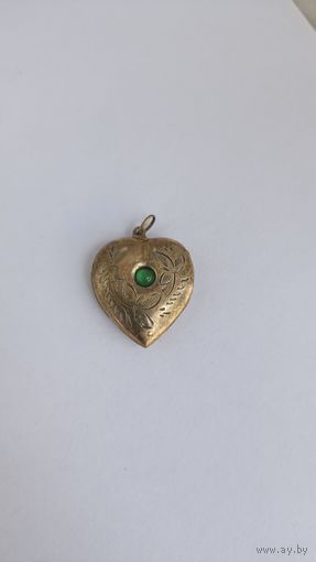 Кулон серебро 875 пробы СССР, позолота