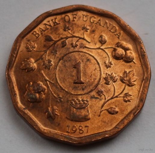 Уганда 1 шиллинг 1987 год, XF