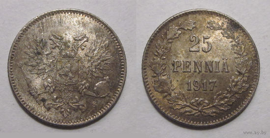 25 пенни 1917 UNC (без корон)