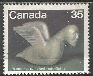 Канада. Статуэтка канадских индейцев. 1980г. Mi#780.