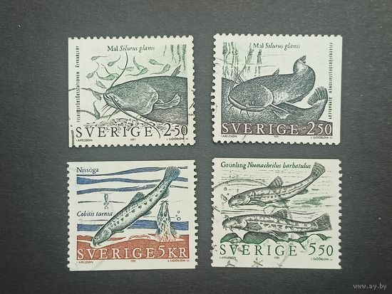 Швеция 1991. Рыбы