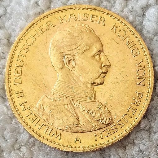 20 марок Пруссия 1914 г. (мундир)
