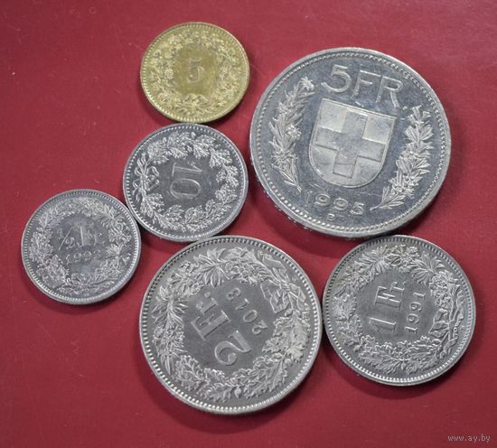 Швейцария 6 монет