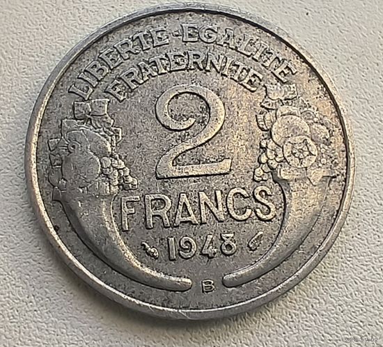 Франция 2 франка 1948 В  3-10-21