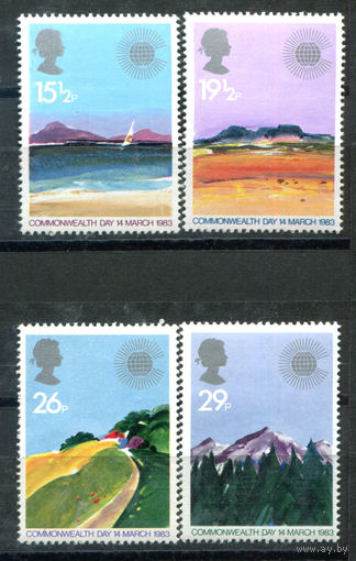 Великобритания - 1983г. - день Содружества, ландшафты - 4 марки - полная серия, MNH [Mi 942-945]. #3-GB-Z-1-16