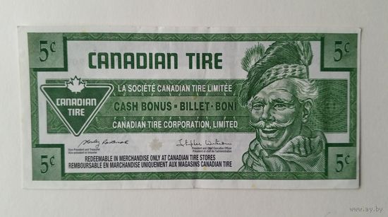 Канада. CANADIAN TIRE. 5 центов.
