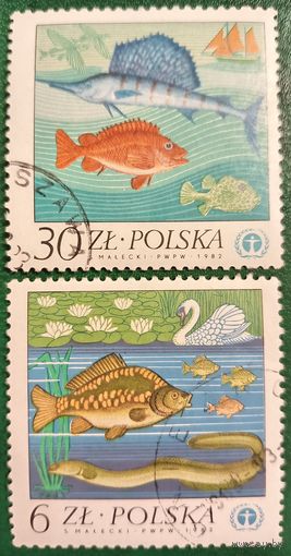 Польша 1982. Речная и морская фауна