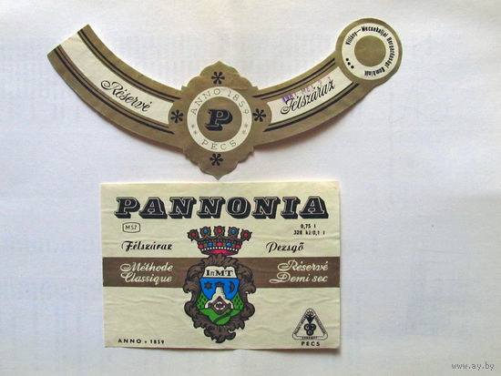 06-727 Этикетка Венгерское шампанское Pannonia 1981