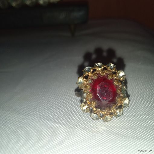 Винтажные серебряное кольцо 875 звезда