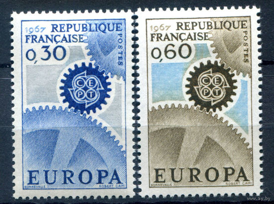 Франция - 1967г. - Europa CEPT - 2 марки - полная серия, MH [Mi 1578-1579]. #2-Fr-31-B-1