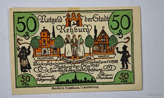 1921 год 50  пфеннигов  Германия нотгельд