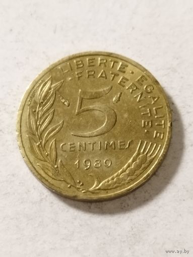 Франция 5 сантим 1980