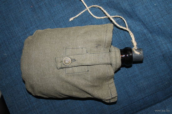 Фляга РККА в чехле. Оригинал.