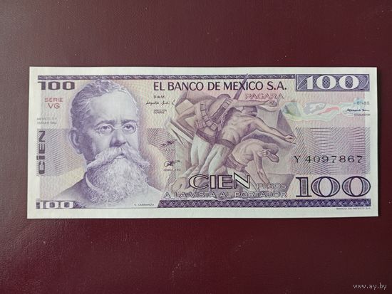 Мексика 100 песо 1982 UNC