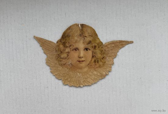 Старинный Дрезденский картонаж ангел оригинал