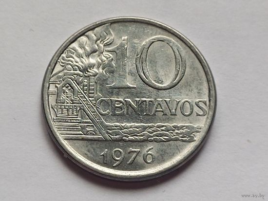 Бразилия 10 сентаво 1976 г.
