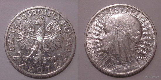 2 злотых (2 zlote) 1932 UNC