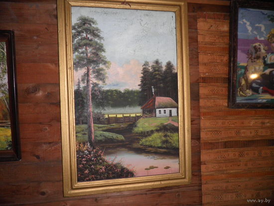 Картина с чердака,холст/масло,Н/Х.Ср.20-го века.С рубля.