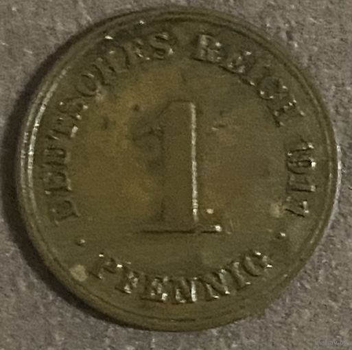Монета 1 пфенниг 1911 год. Германская империя.