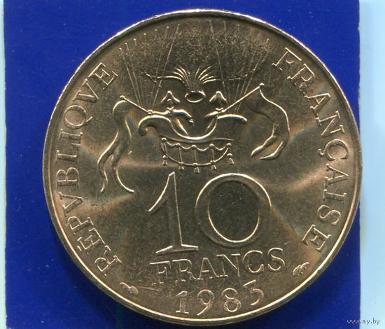Франция 10 франков 1983 , 200 лет первому полету на воздушном шаре , Авиация , UNC