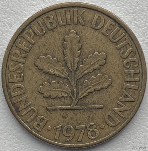 Германия 10 пфеннигов 1978 г. D