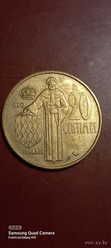 Монако, 20 сантимов 1962.