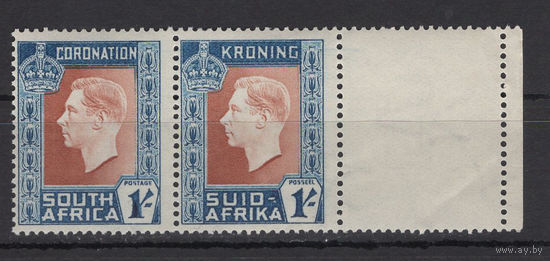 1937 Южная Африка** Коронация Георг VI сцепка 2 марки SG#75