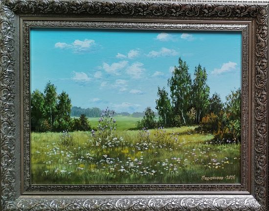 Картина маслом"Летний пейзаж"
