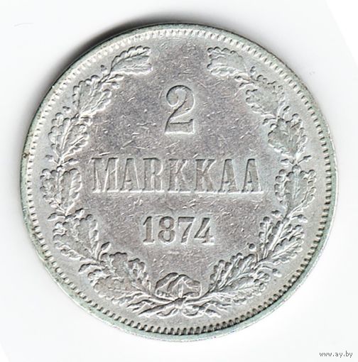 2 марки 1874 год (для Финляндии) _состояние XF