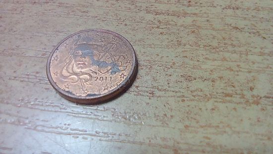 1 цент 2011 года Франции