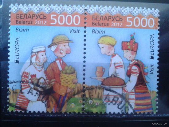 2012 Европа, визит, сцепка Михель-4,0 евро гаш